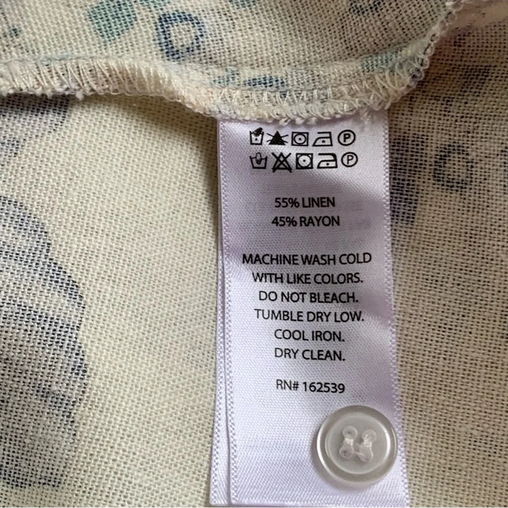 NWT Calypso St. Barth Linen blend printed maxi belted dress size L - Picture 11 of 13